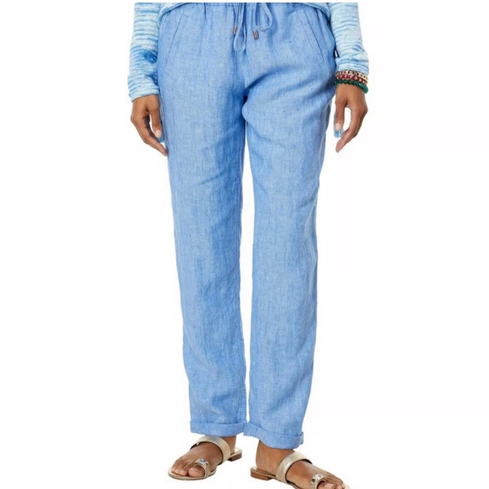 Lilly Pulitzer Taron blue linen pants